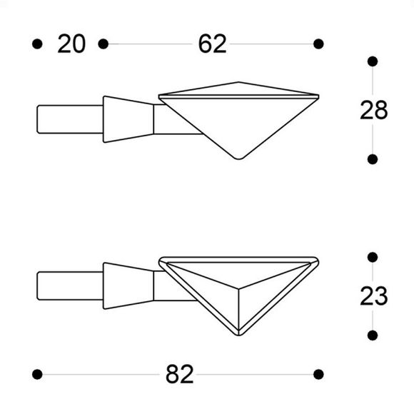 Clignotant Barracuda Z-LED B-LUX (La paire) Universel - GrisRef : BAR0172