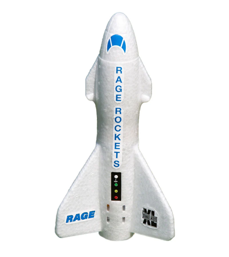 Spinner Missile XL Electric Free-Flight Rocket with Parachute and LEDs