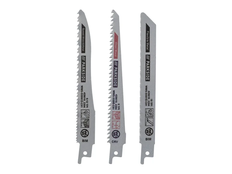 PARKSIDE® Set de 3 lames de scie sabre