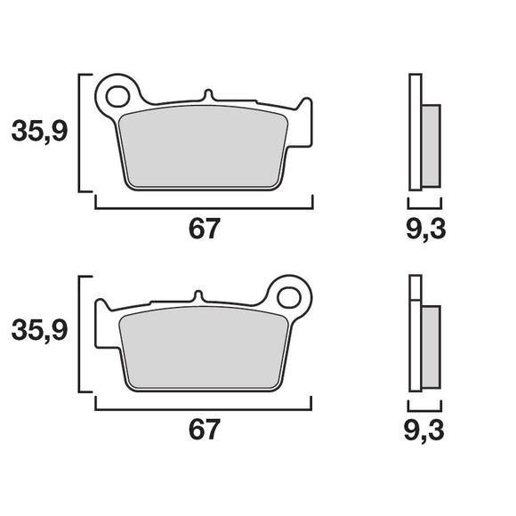 Brembo Sintered Metal Racing Brake Pads - RearRef: 07YA41SX