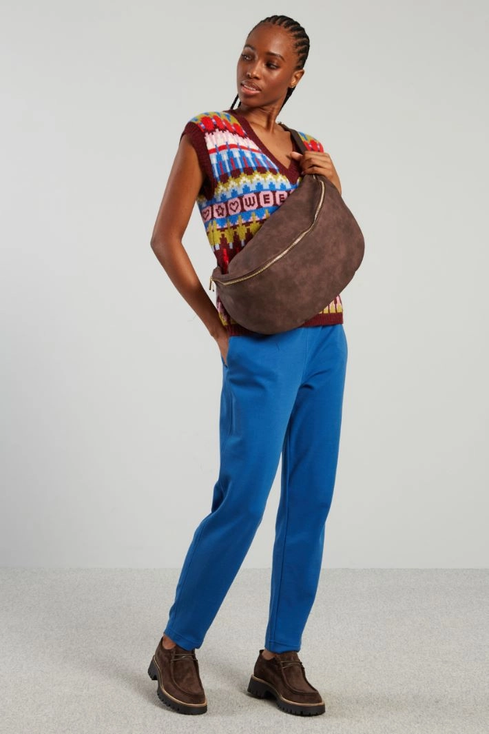 Jersey baggy trousers - BLUE