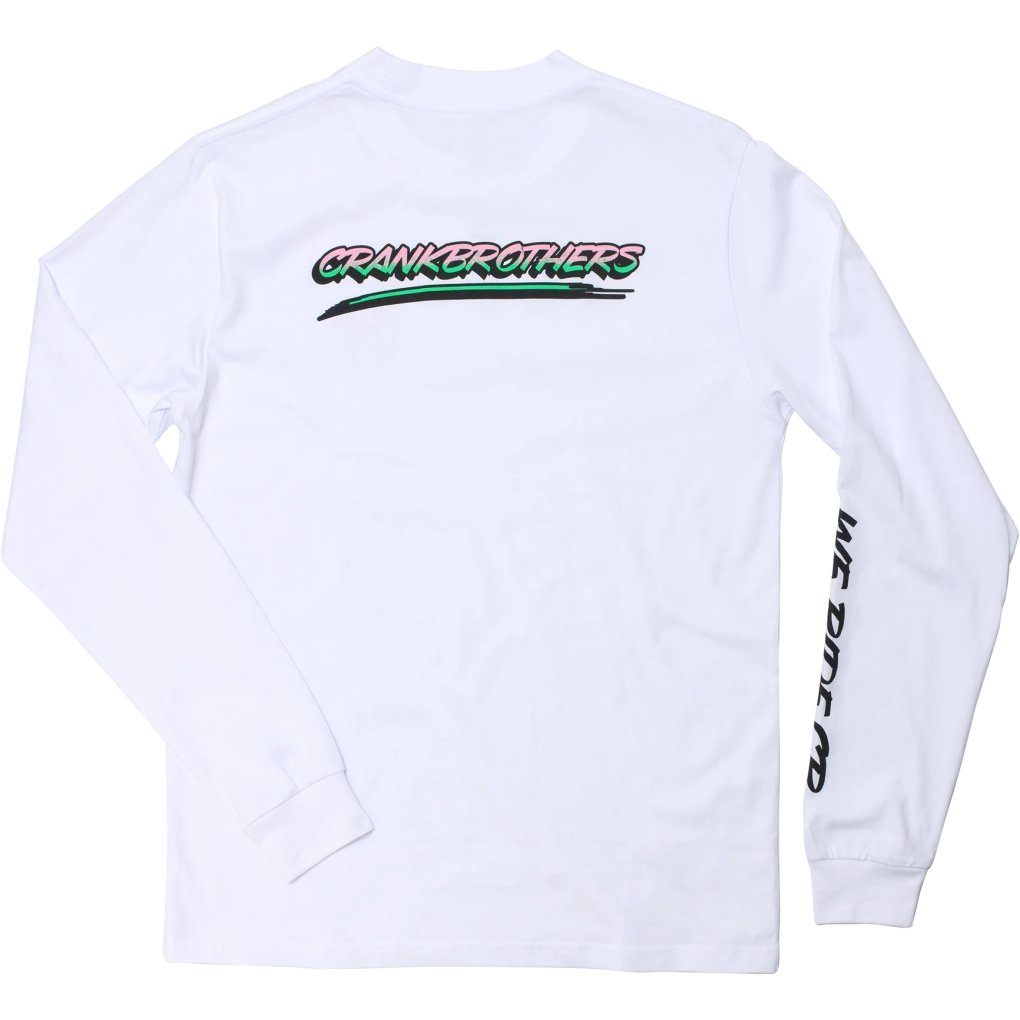 Crankbrothers Champions Longsleeve Shirt Men - white/green/pink