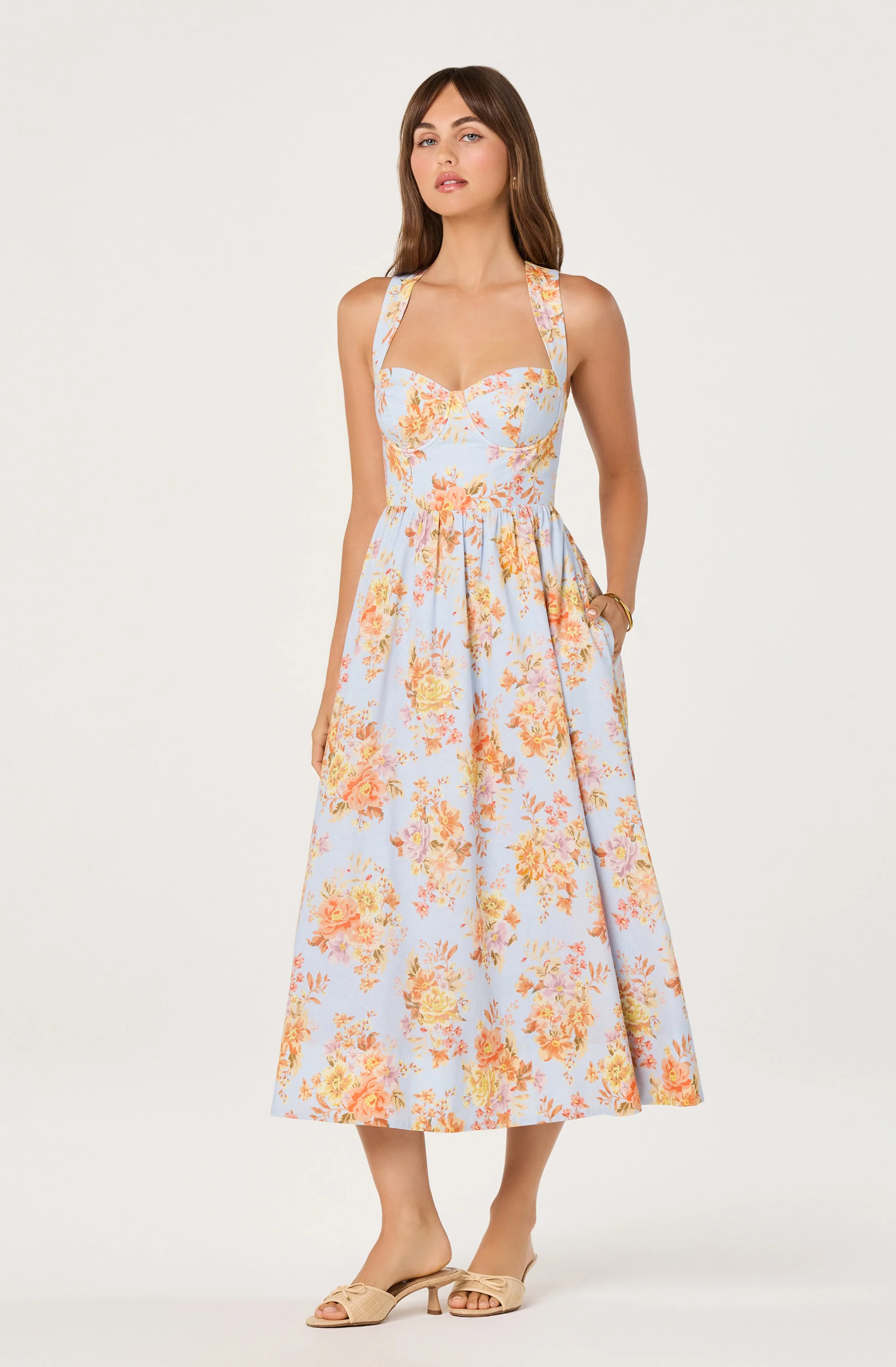 Beryl Garden Floral Midi Dress