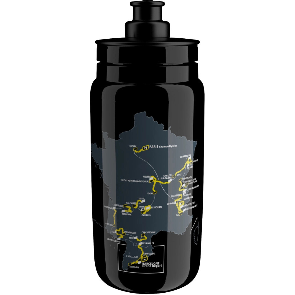 Elite Fly Tour De France Bottle - 550ml - Black Map