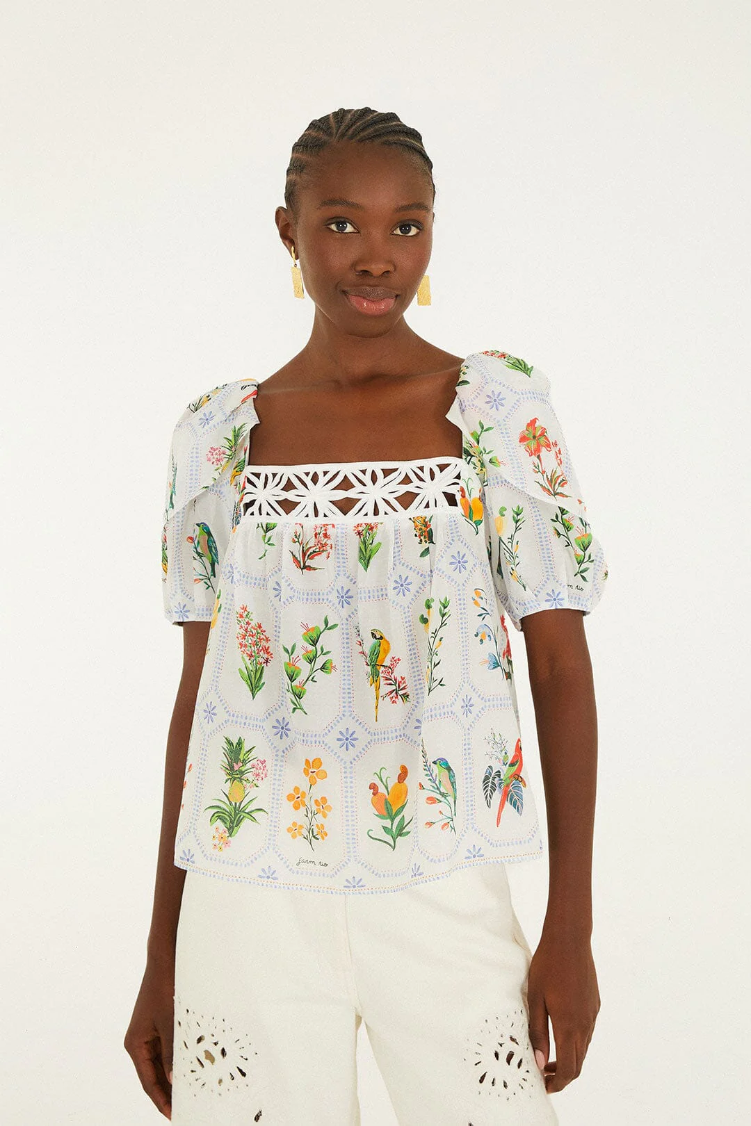Off-White Tropical Porcelain Blouse