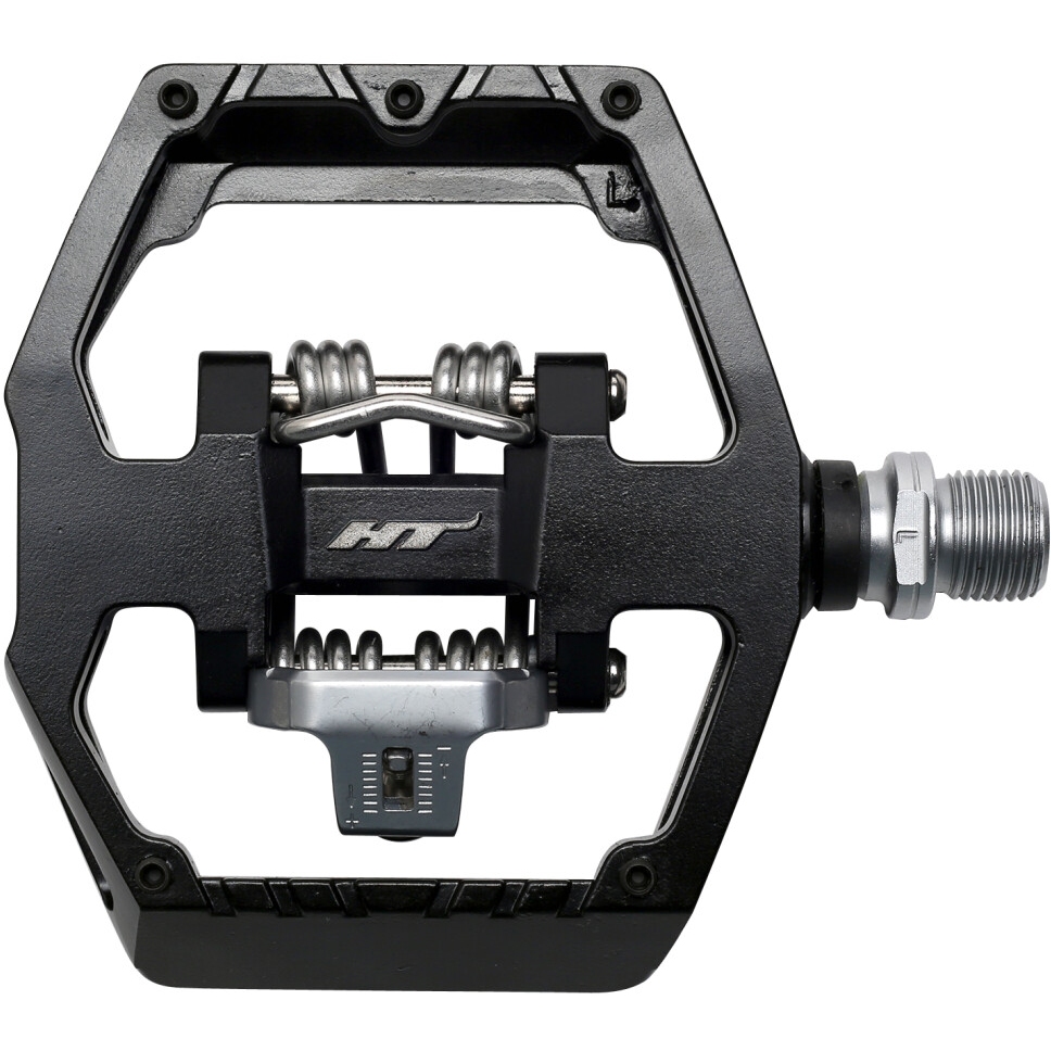 HT GD1 Duo Clipless / Flat Pedal Aluminium - black