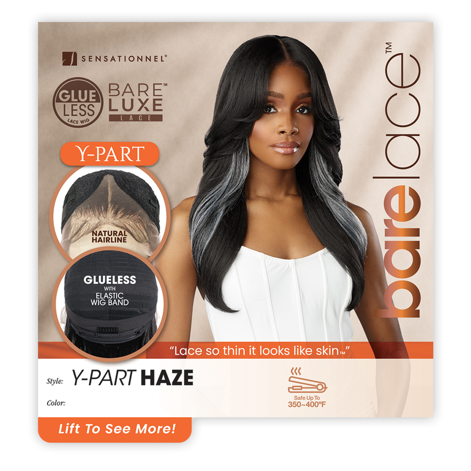 Sensationnel Lace Front Wig BareLace Glueless Y-Part Haze