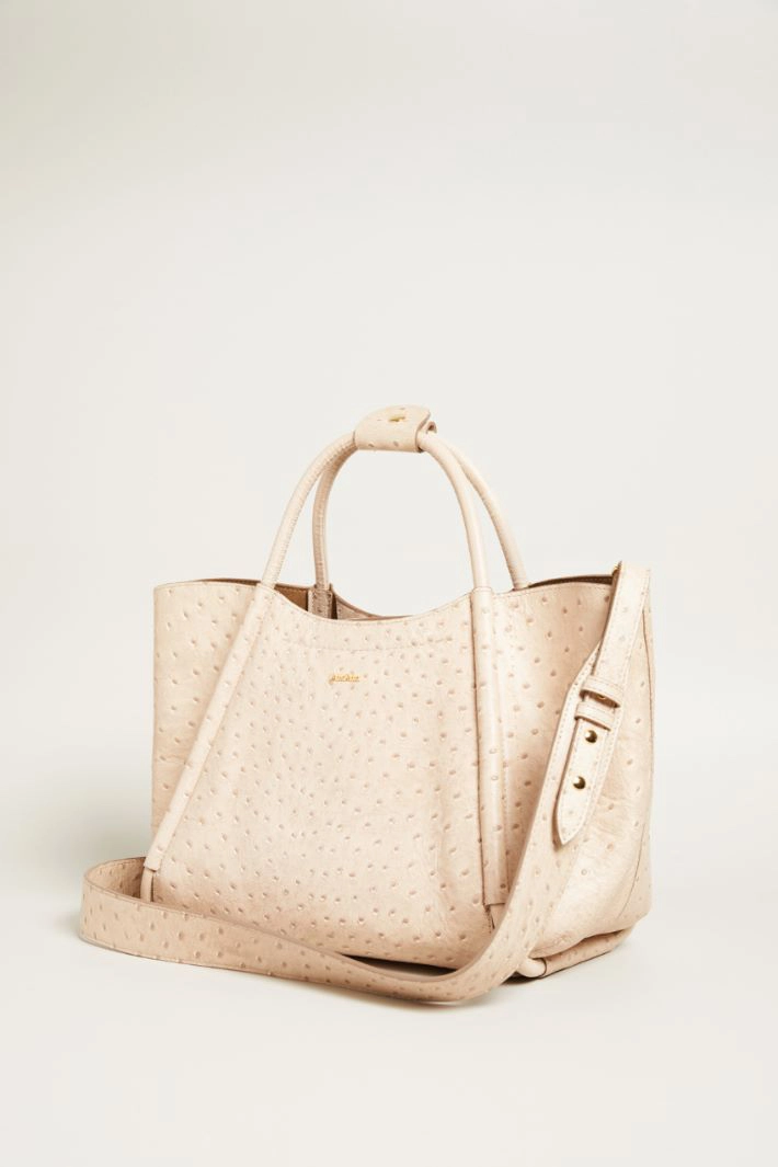 Bag with raised motif - DARK IVORY