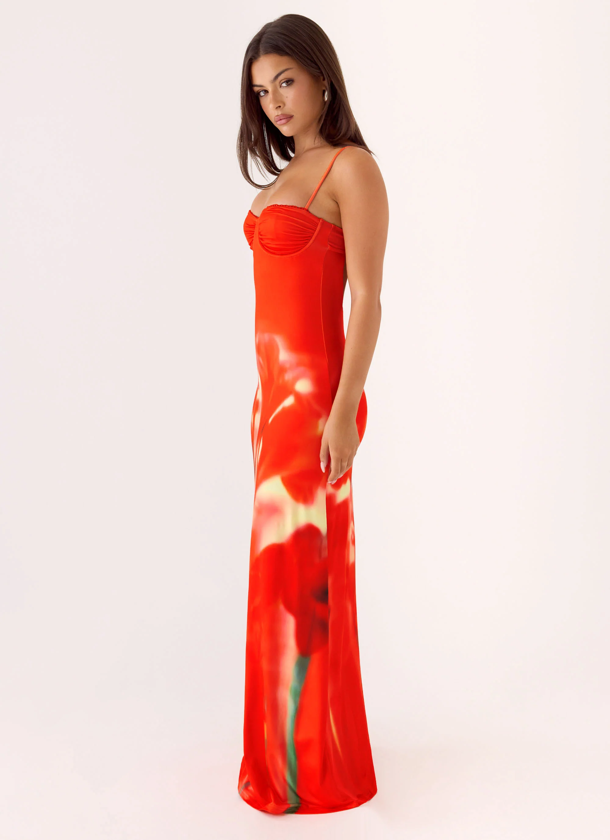 Vamonos Maxi Dress - Fire Petal