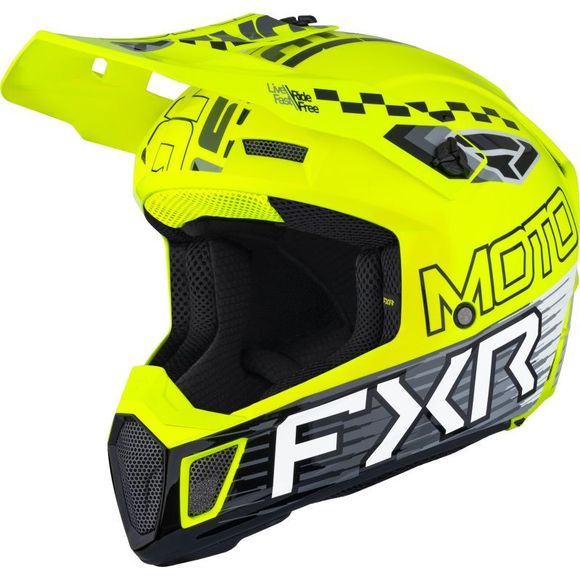 Casque cross FXR CLUTCH RACE DIV 2026 - Jaune / NoirRef : FXR1760