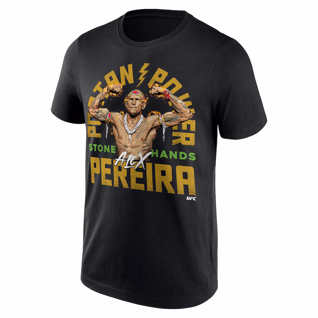 UFC Alex Pereira Poatan Power T-Shirt - Black - Mens