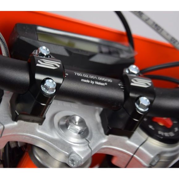 Pontet de guidon Scar Ø28,6 - KTM EXC EXCF HUSQVARNA BETA SHERCO hauteur 35/40/45/50mm Universel - NoirRef : SCR0314 / P65