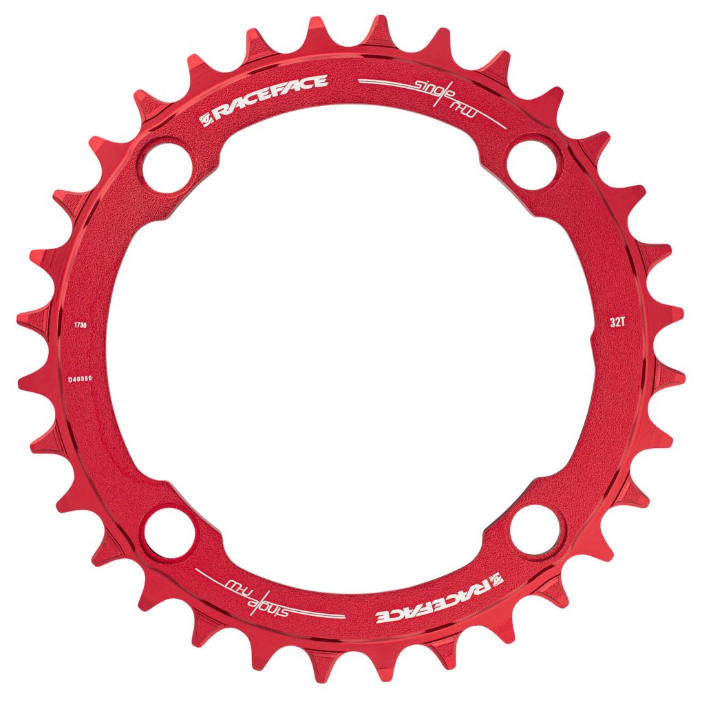 Race Face Narrow Wide Chainring - 4 Bolt - 104mm - red