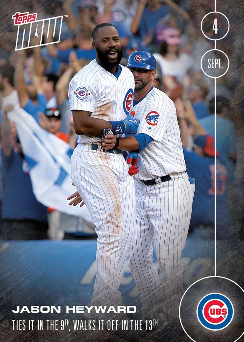 Jason Heyward - 9/4/16 TOPPS NOW® Card 423 - Print Run: 357