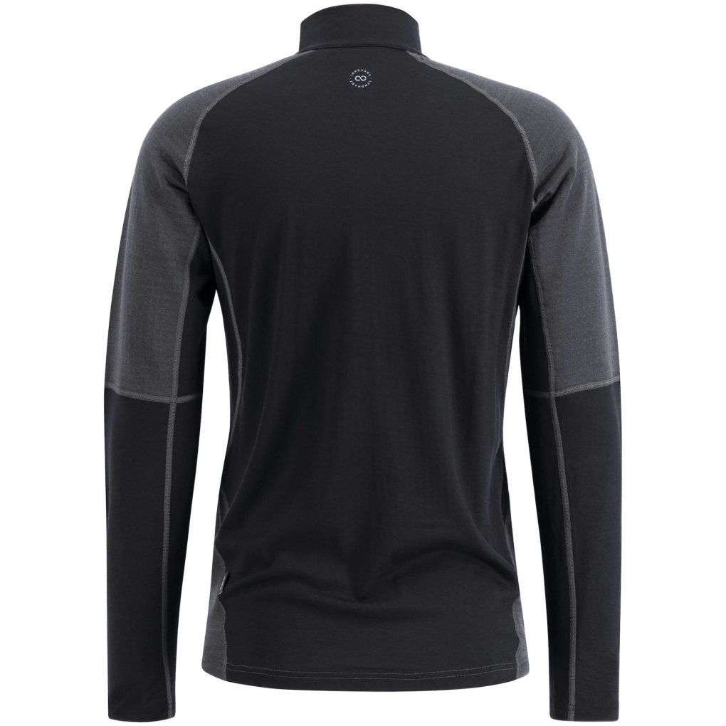 Lundhags Prime Merino Half Zip Men - Charcoal/Black 001