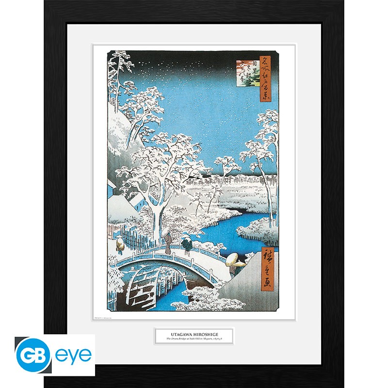 HIROSHIGE Framed print The Drum Bridge