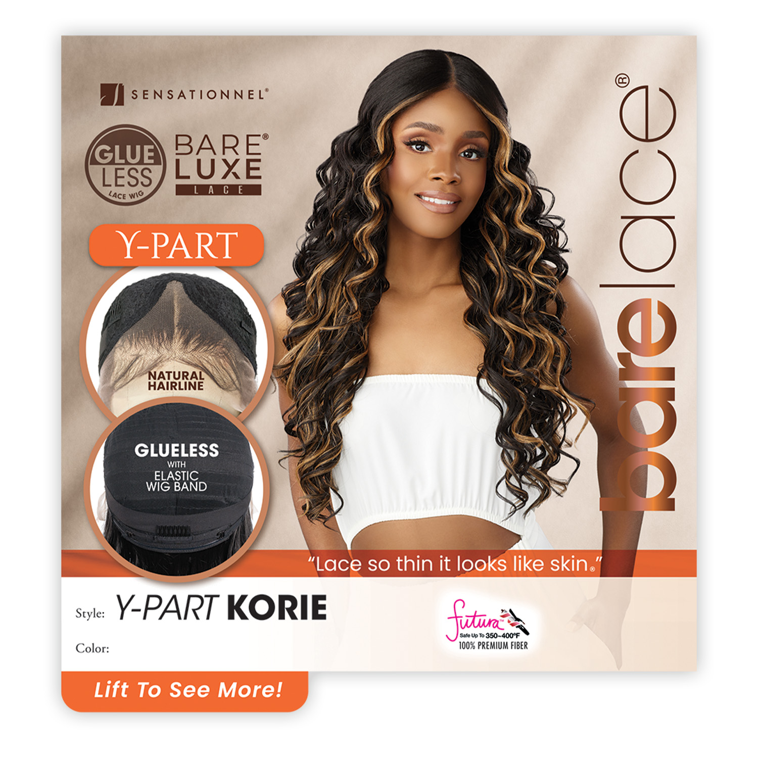 Sensationnel Lace Front Wig BareLace Glueless Y-Part Korie
