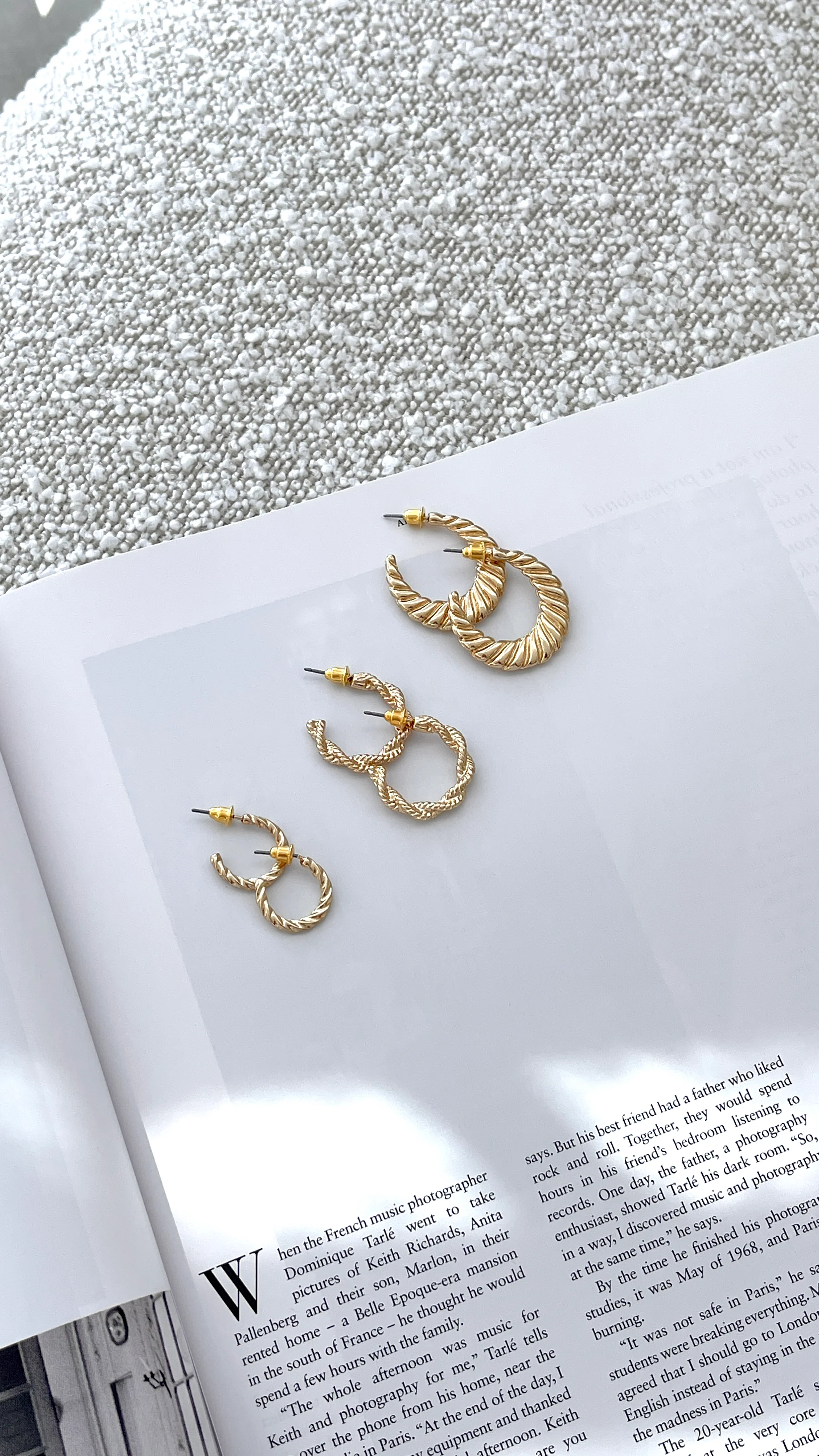 Reta Triple Pack Earrings - Gold