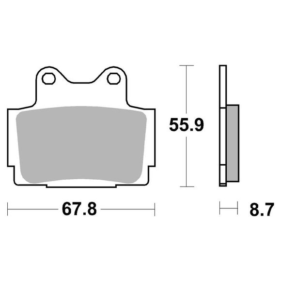 SBS 570LS Sintered Metal Rear Brake PadsRef: 570LS / 570040