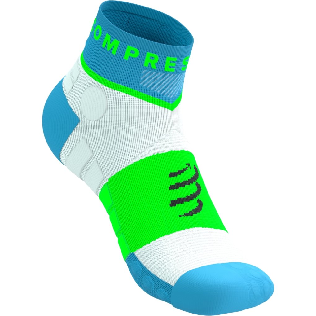 Compressport Ultra Trail Low Compression Socks - norse blue/neon green