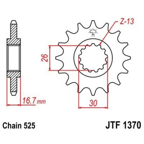JT. anti-noise steel 1370 - 525Ref : JTC01724A / 1074274002
