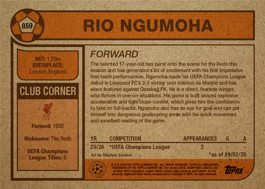 Rio Ngumoha - UCC Living Set® - Card 859