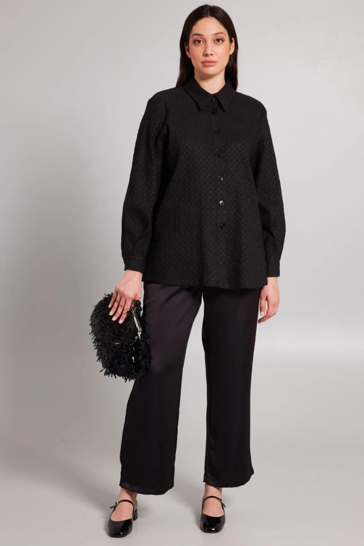 Jacquard tunic - BLACK