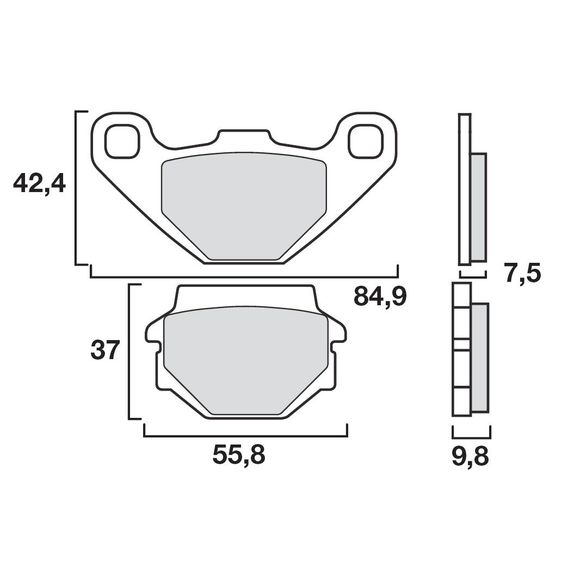 Brembo Organic brake pads front/rear (depending on model)Ref: 07KS0432