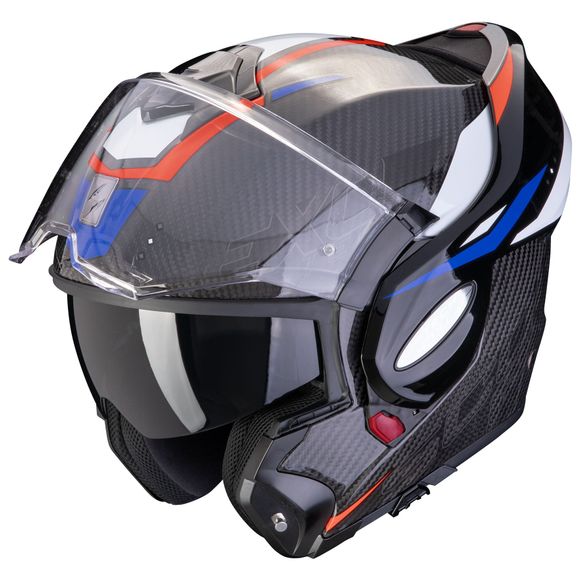 Casque modulable Scorpion Exo EXO-TECH EVO CARBON - ROVER - Noir / RougeRef : SC0996