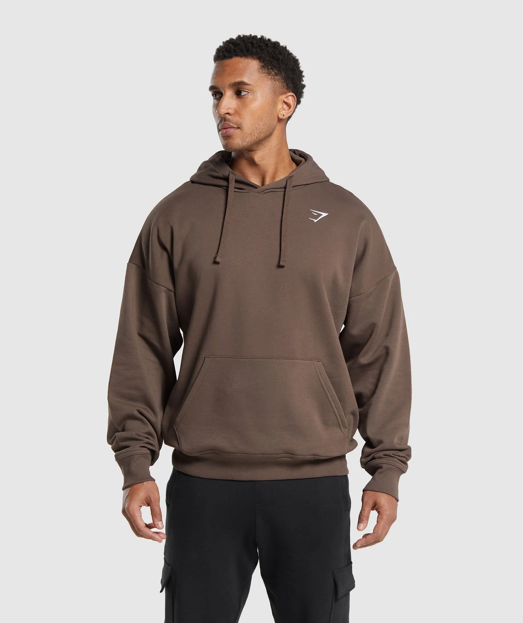 Crest Oversized Hoodie Walnut Brown