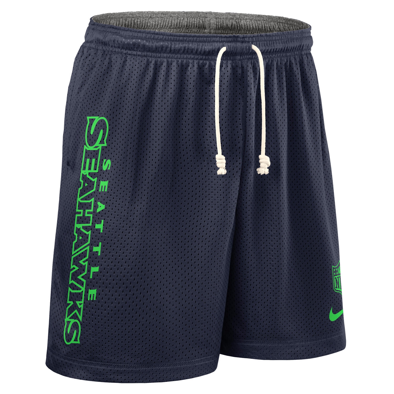 Seattle Seahawks 2025 NFL Sideline Reversible Mesh Nike Dri-FIT Shorts Navy