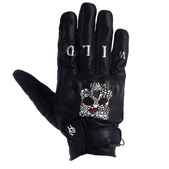 Helstons skull gloves - blackRef: HS1153