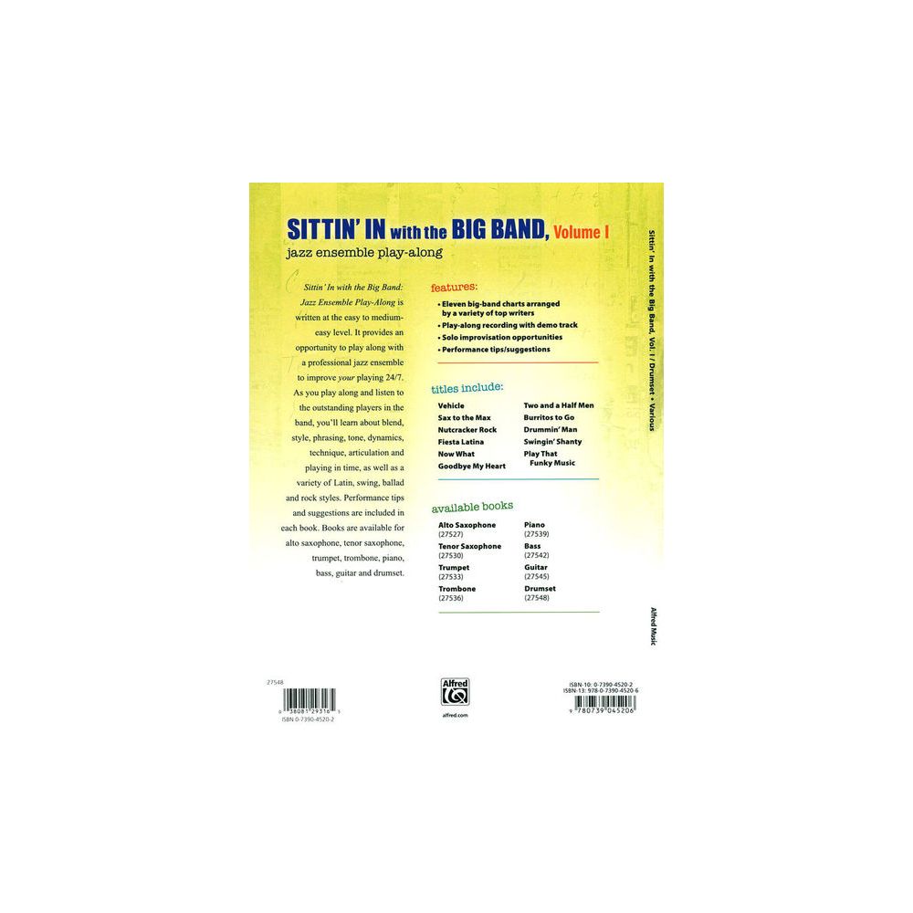 Belwin Sittin' In Big Band Drums 1 – Thomann Ireland