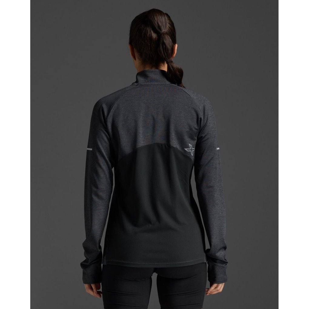 2XU Aero 1/2 Zip Longsleeve Shirt Women - black/silver reflective
