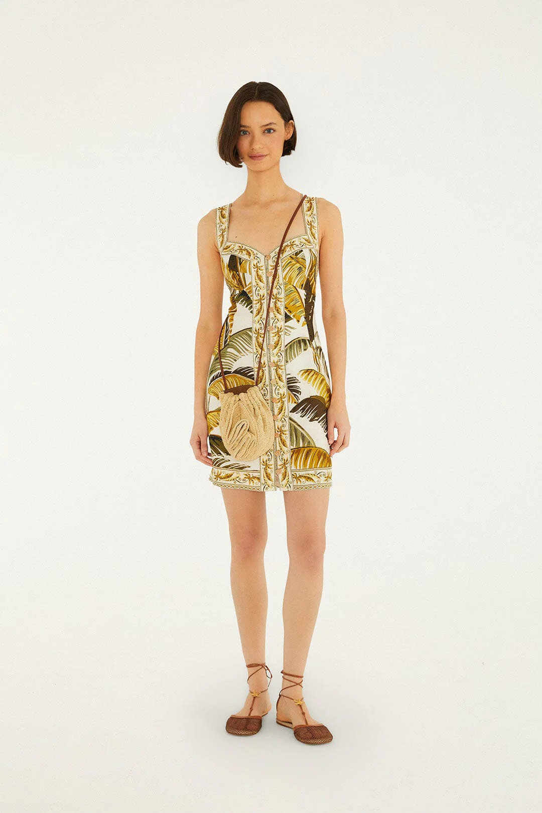 Off-White Trancoso Buttoned Mini Dress