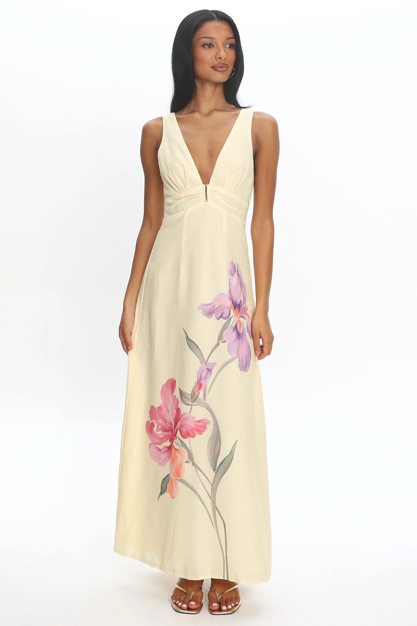 Meadow Bloom Maxi Dress Butter Yellow