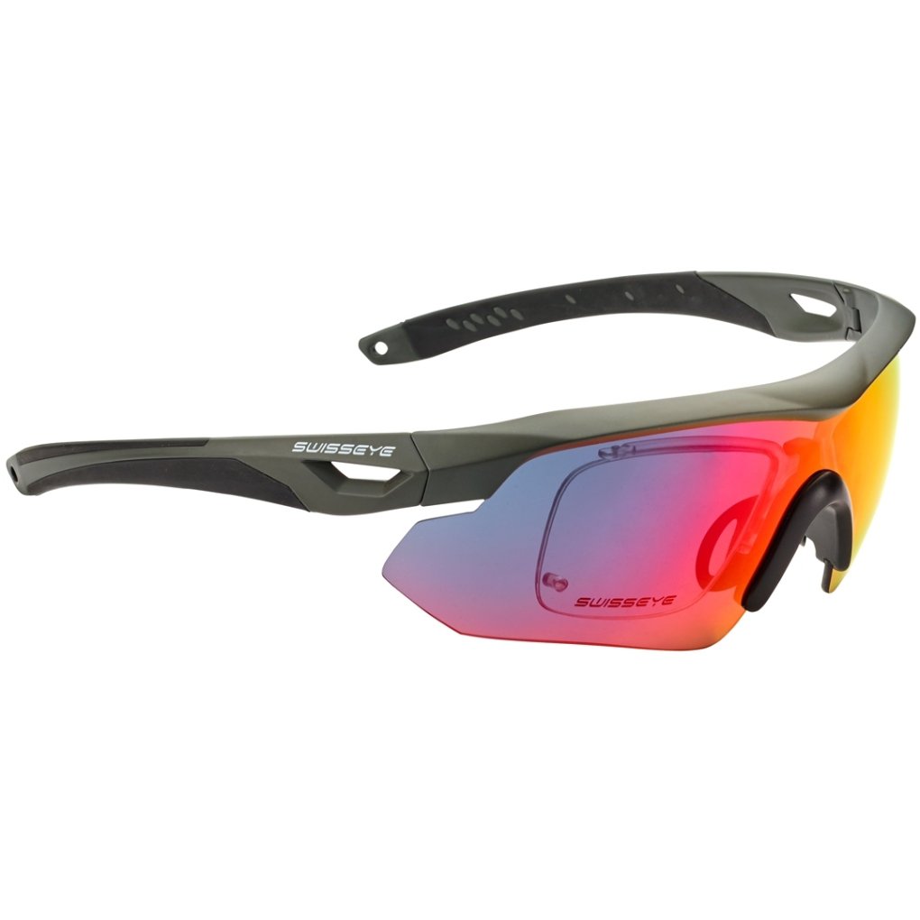 Swiss Eye Nighthawk Sports RX Glasses - Dark Grey Matt/Black - Smoke BR Revo | Orange | Clear | 12983RX