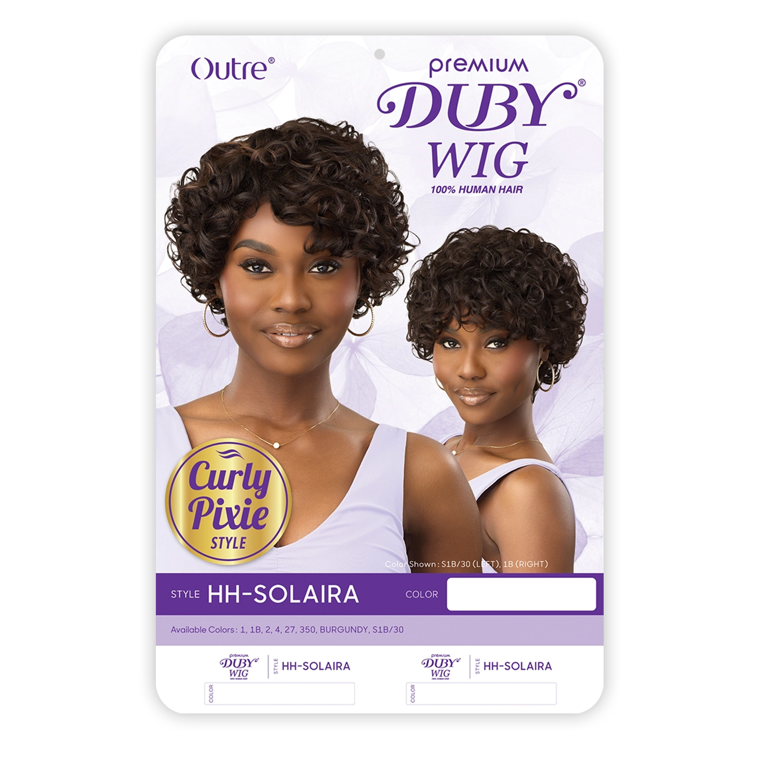 Outre Human Hair Premium Duby Wig Curly Pixie Style HH-Solaira