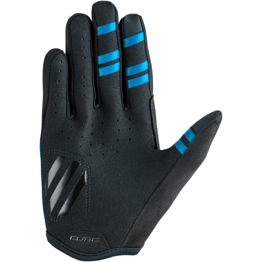 CUBE ROOKIE Gravity X Actionteam Long Finger Gloves Kids - topas blue