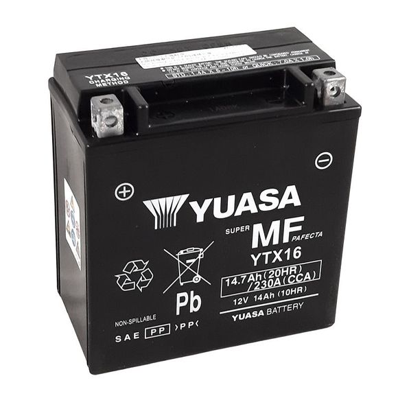 Yuasa ytx16 -y- farm acid type battery maintenance freeRef: ytx16 -y-