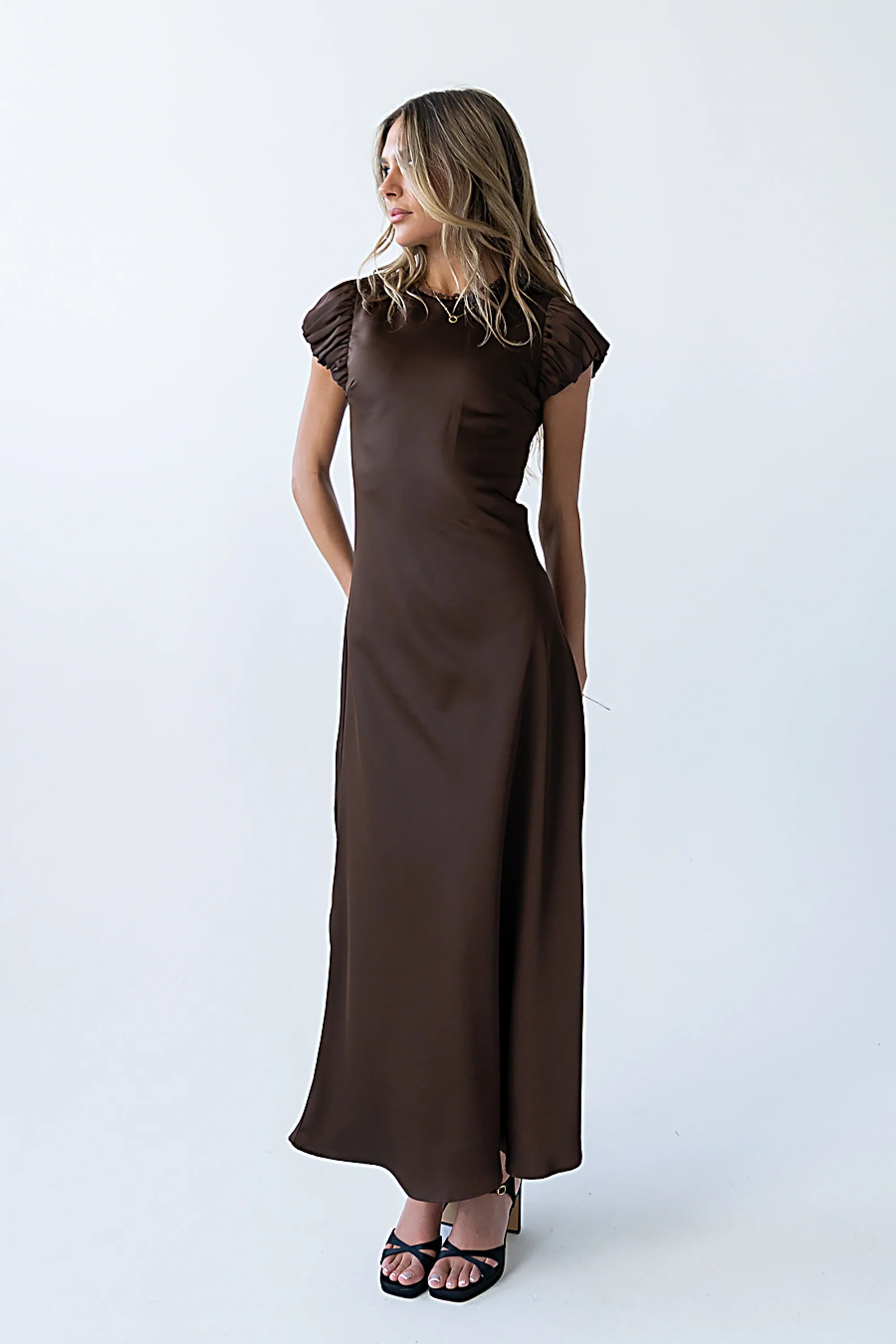 Ellianna Maxi Dress in Dark Brown