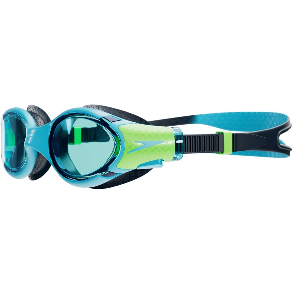 Speedo Biofuse 2.0 Junior Swimming Goggle - Hypersonic Blue/True Navy/Lumo Green/Blue