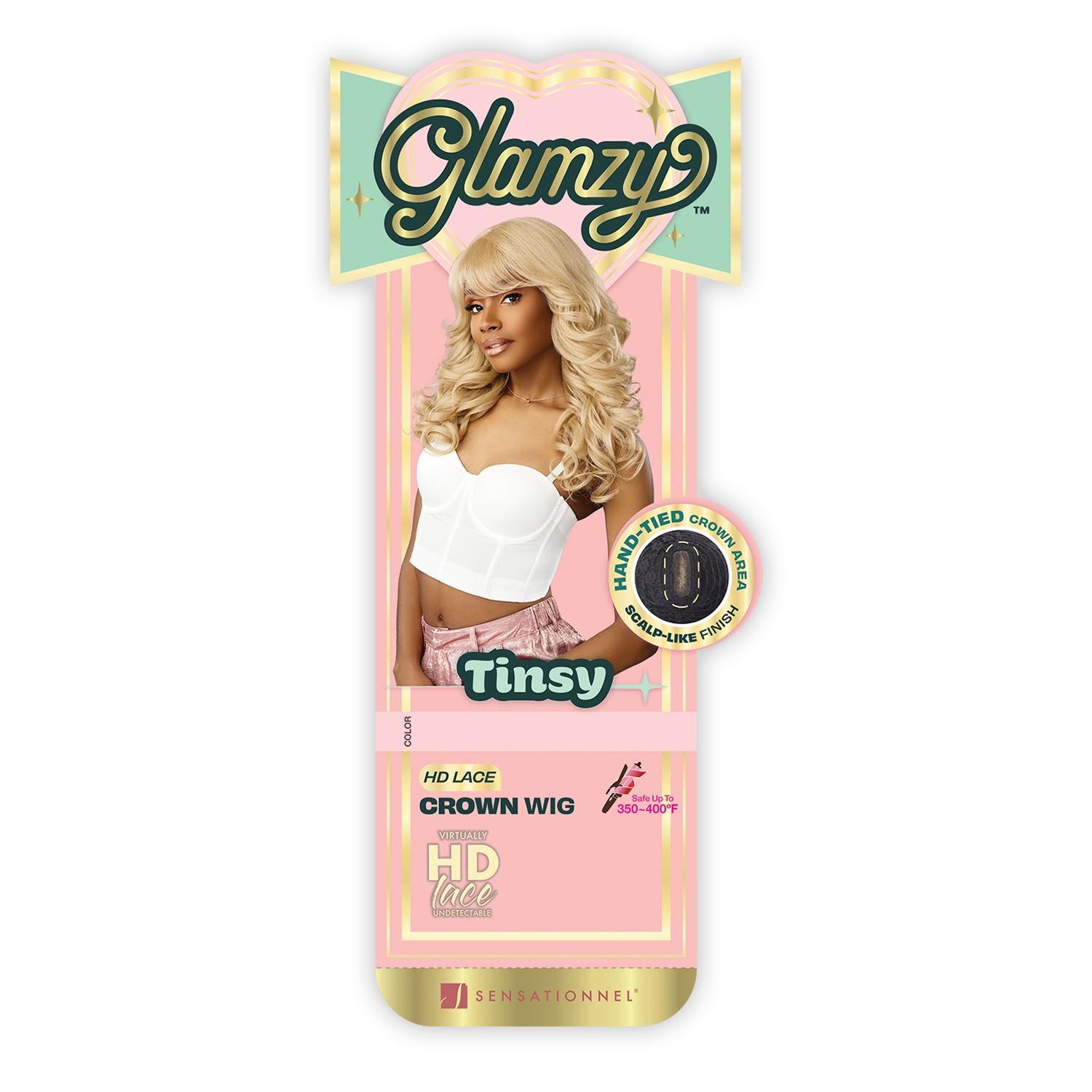 Sensationnel HD Lace Parting Wig Glamzy Glueless Wide V-Part Tinsy