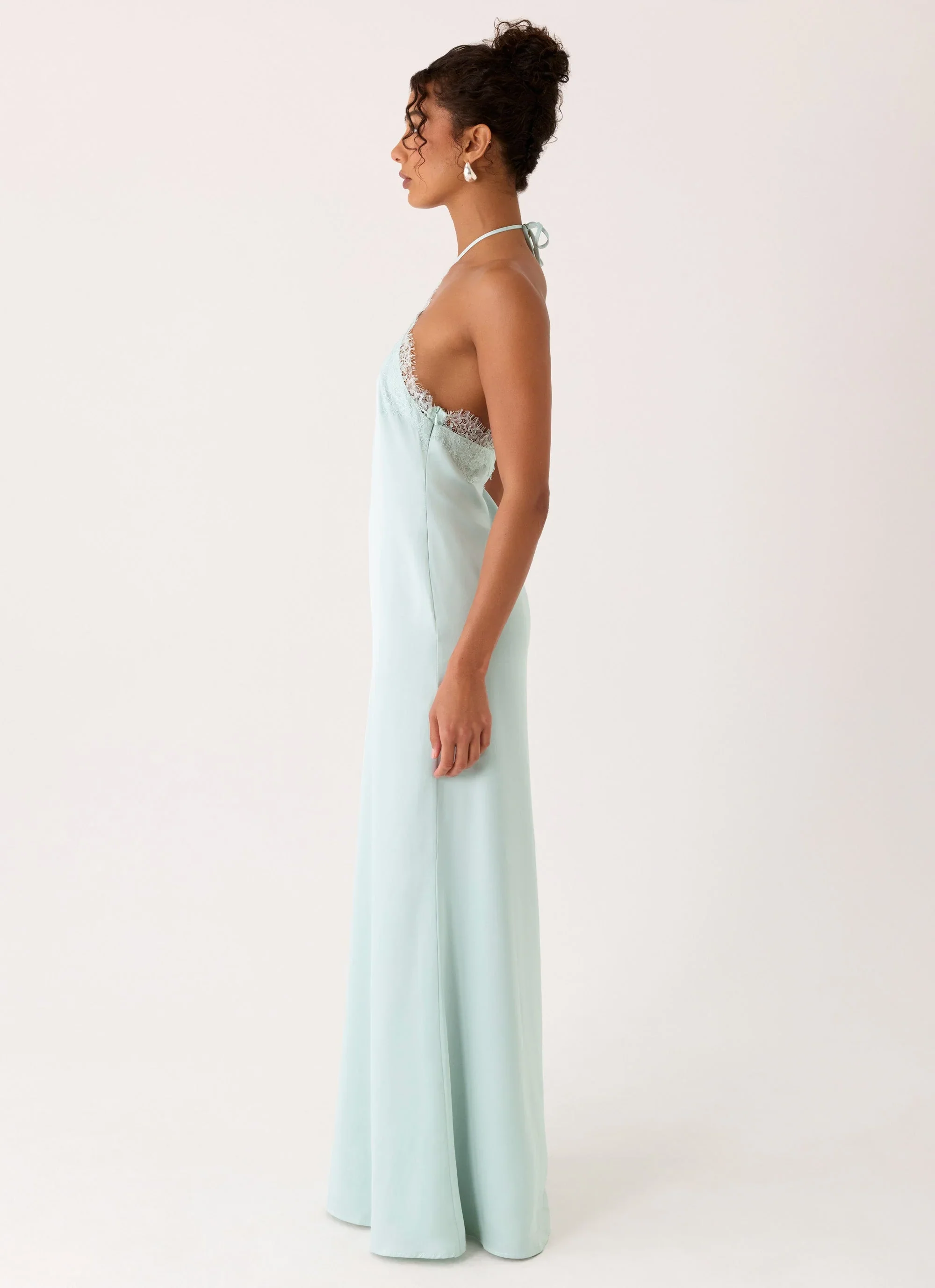 Samaria Halter Maxi Dress - Aqua