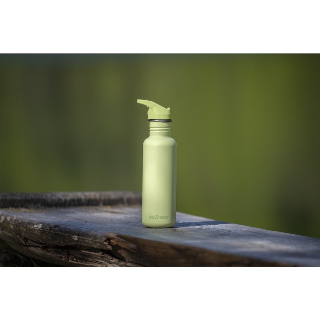 Klean Kanteen Classic Bottle 800ml with Flip Sport Cap - shadow lime