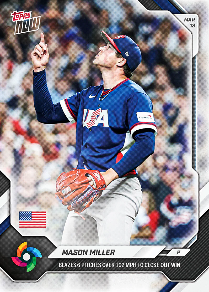 Mason Miller - 2026 World Baseball Classic Topps NOW® - Card 27 - PR: 1284