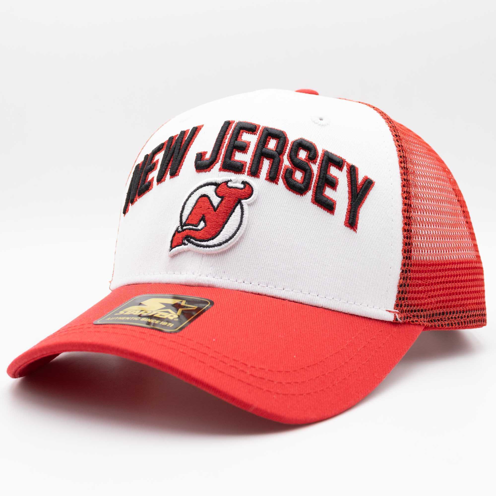 New Jersey Devils Starter Penalty NHL Trucker Cap Red