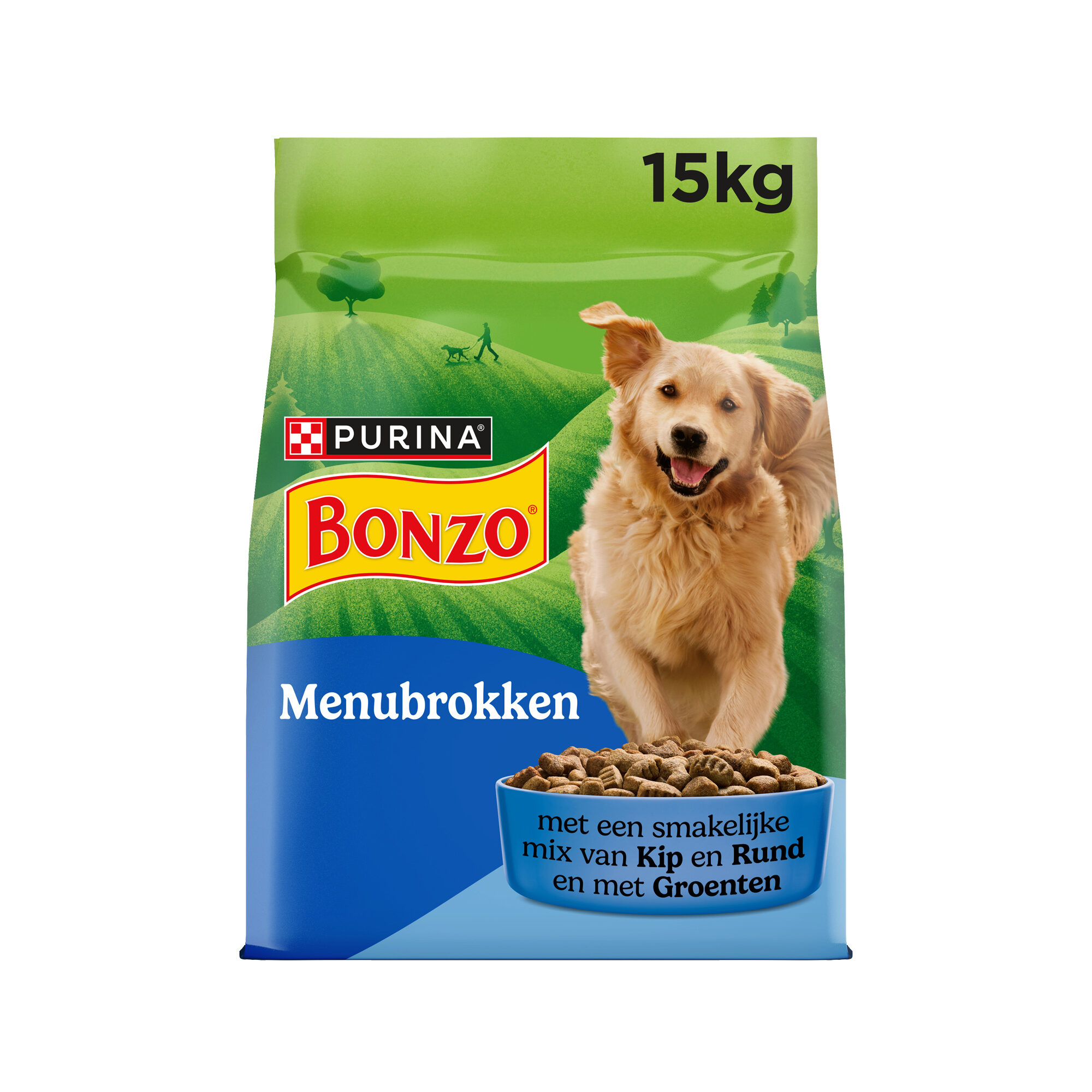 Bonzo Menu Kibble Dog Food - Chicken & Beef - 15 kg