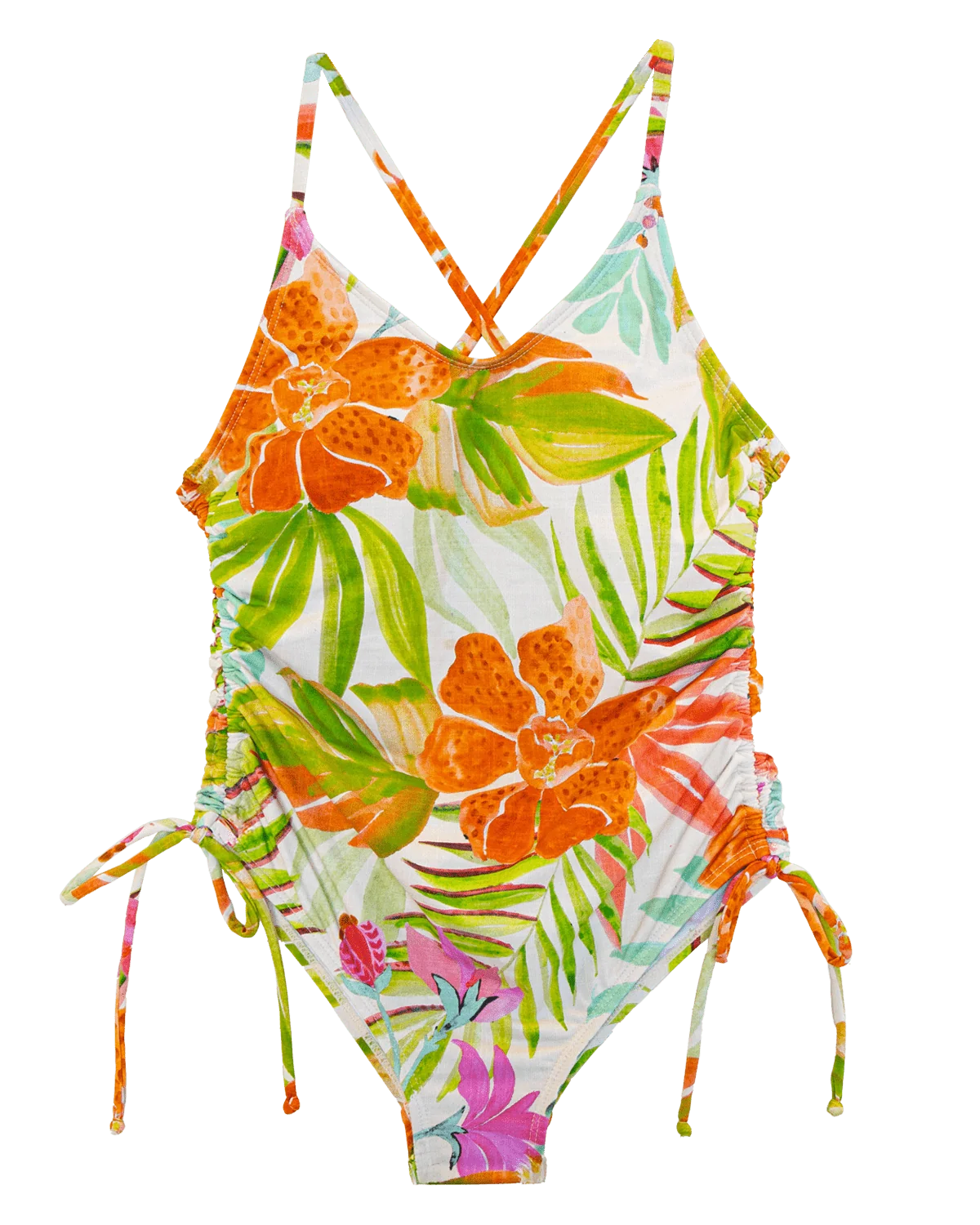 Girls Tropics Tied One Piece
