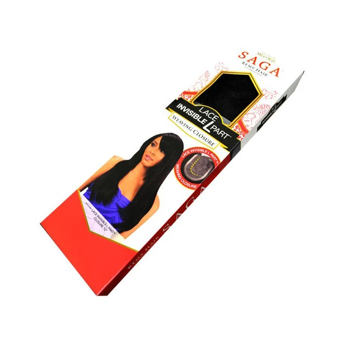 Saga Remy 100% Human Hair Lace Invisible L Part Weaving Closure - YAKI 10/12
